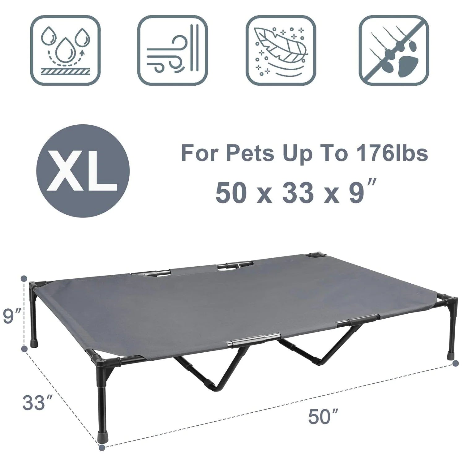 Large Elevated Outdoor Dog Bed